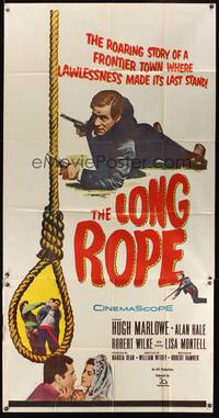 1a508 LONG ROPE 3sh '61 town where lawlessness made its last stand staked out by the Devil!