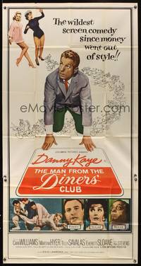 1a519 MAN FROM THE DINERS' CLUB 3sh '63 Danny Kaye, funniest picture since money went out of style!