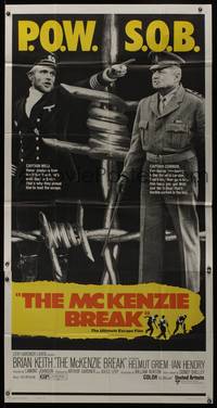 1a527 McKENZIE BREAK 3sh '71 Brian Keith in the ultimate World War II escape film!