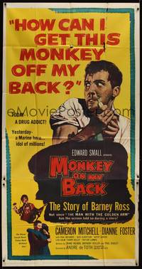 1a534 MONKEY ON MY BACK 3sh '57 Cameron Mitchell chooses a woman over dope and kicks the habit!