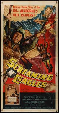 1a610 SCREAMING EAGLES 3sh '56 the blazing untold story of the 101st Airborne's Hell Raiders!
