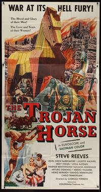 1a666 TROJAN HORSE 3sh '62 mighty Steve Reeves in a surging spectacle of savagery & sex!