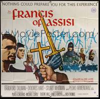1a203 FRANCIS OF ASSISI 6sh '61 Michael Curtiz's story of a young adventurer in the Crusades!