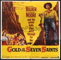 1a211 GOLD OF THE SEVEN SAINTS 6sh '61 Clint Walker, Roger Moore, the mystery of a thousand years!