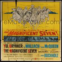 1a250 MAGNIFICENT SEVEN 6sh '60 Yul Brynner, Steve McQueen, John Sturges' 7 Samurai western!