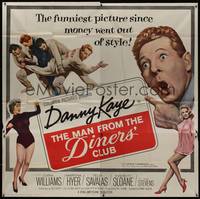 1a254 MAN FROM THE DINERS' CLUB 6sh '63 Danny Kaye, funniest picture since money went out of style!
