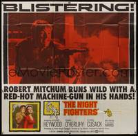 1a274 NIGHT FIGHTERS 6sh '60 Robert Mitchum runs wild with a red-hot machine gun in his hands!