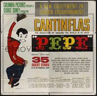 1a290 PEPE 6sh '60 cool art of Cantinflas, plus photos of 35 all-star cast members!