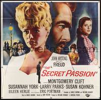 1a204 FREUD 6sh '63 John Huston directed, Montgomery Clift, Susannah York, The Secret Passion!