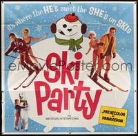 1a317 SKI PARTY 6sh '65 Frankie Avalon, Dwayne Hickman, where the he's meet the she's on skis!