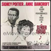 1a318 SLENDER THREAD 6sh '66 Sidney Poitier keeps Anne Bancroft from committing suicide!