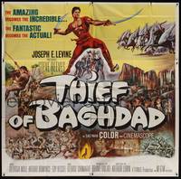 1a340 THIEF OF BAGHDAD 6sh '61 daring Steve Reeves does fantastic deeds and defies an empire!