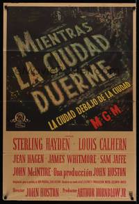 1a051 ASPHALT JUNGLE Argentinean '50 Marilyn Monroe, Sterling Hayden, John Huston classic film noir!