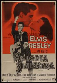1a098 KING CREOLE Argentinean '58 great full-length image of Elvis Presley with guitar!