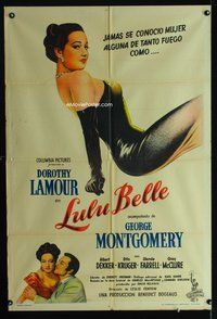 1a108 LULU BELLE Argentinean '48 full-length art of sexy Dorothy Lamour & w/George Montgomery!