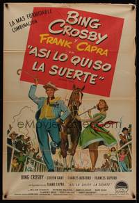 1a126 RIDING HIGH Argentinean '50 Bing Crosby, Frank Capra, horse racing!