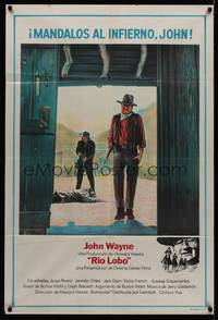 1a127 RIO LOBO Argentinean '71 Howard Hawks, Give 'em Hell, John Wayne, great cowboy image!