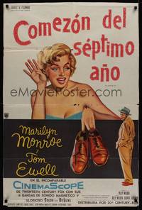 1a131 SEVEN YEAR ITCH Argentinean '55 Billy Wilder, great art of sexy Marilyn Monroe & Ewell!