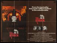 1a002 AMITYVILLE HORROR British quad '79 AIP, great image of haunted house, for God's sake get out!