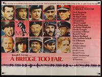 1a005 BRIDGE TOO FAR British quad '77 Michael Caine, Sean Connery, Dirk Bogarde, Caan,Attenborough