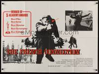 1a013 FRENCH CONNECTION British quad '71 Gene Hackman in movie chase climax, William Friedkin