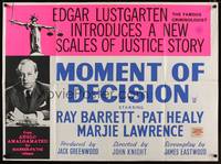 1a028 MOMENT OF DECISION British quad '62 Edgar Lustgarten introduces a new Scales of Justice story
