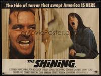 1a031 SHINING British quad '80 Stephen King & Stanley Kubrick horror masterpiece, Jack Nicholson!