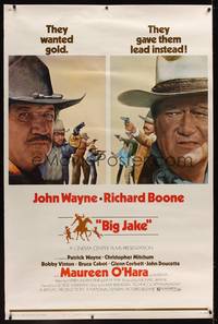 1b231 BIG JAKE 40x60 '71 Richard Boone wanted gold but John Wayne gave him lead instead!