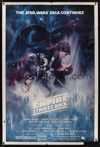 1b258 EMPIRE STRIKES BACK GWTW style 40x60 '80 George Lucas sci-fi classic, cool artwork by Kastel!