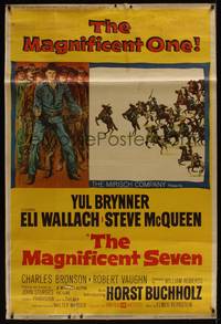 1b283 MAGNIFICENT SEVEN style Z 40x60 '60 Yul Brynner, Steve McQueen, John Sturges western!