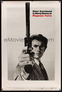 1b221 MAGNUM FORCE 40x60 '73 completely different c/u of Clint Eastwood as Dirty Harry w/his gun!