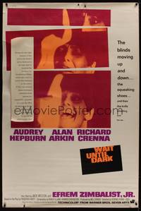 1b328 WAIT UNTIL DARK 40x60 '67 close up of blind Audrey Hepburn, who is terrorized by a burglar!