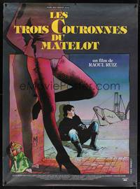 1b129 THREE CROWNS OF THE SAILOR French 1p '83 cool sexy artwork by Yves Prince!