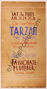 1b191 TARZAN THE APE MAN/PASSIONATE PLUMBER jumbo WC '32 double bill!