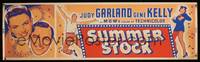 1b365 SUMMER STOCK paper banner '50 great artwork of Judy Garland & Gene Kelly, up-close & dancing!