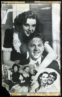1b340 JUDY GARLAND TRIBUTE POSTER 41x62 special poster '60s portrait of Mickey Rooney & Garland!