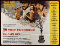 1b373 GREAT TRAIN ROBBERY subway poster '79 art of Sean Connery, Sutherland & Down by Tom Jung!