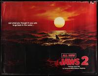 1b376 JAWS 2 subway poster '78 just when you thought it was safe to go back in the water!