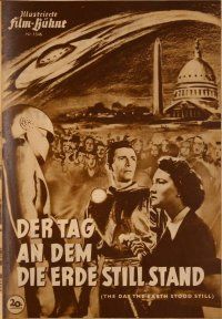 1c142 DAY THE EARTH STOOD STILL German program '52 completely different art with space ship!