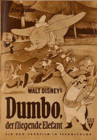 1c145 DUMBO German program '52 Walt Disney circus elephant classic, many different images!