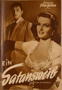 1c152 HIS KIND OF WOMAN German program '52 Robert Mitchum, sexy Jane Russell, different images!