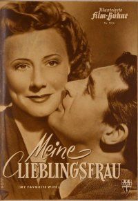 1c160 MY FAVORITE WIFE German program '52 Cary Grant, Irene Dunne, Randolph Scott, Gail Patrick