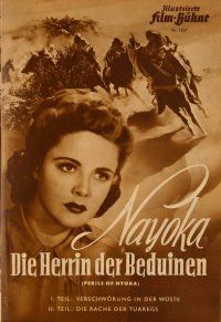 1c163 PERILS OF NYOKA German program '52 Republic serial, Kay Aldridge in the title role!