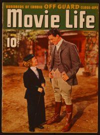 1c071 MOVIE LIFE magazine February 1939, Shirley Temple & Richard Greene in riding outfits!