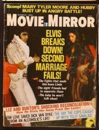 1c014 LOT OF 17 MOVIE MIRROR MAGAZINES January 1973 to February 1975 Elvis, Liz, Cher, Dean + more
