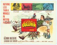 1d069 3 WORLDS OF GULLIVER TC '60 Ray Harryhausen fantasy classic, art of giant Kerwin Mathews!