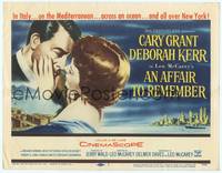 1d070 AFFAIR TO REMEMBER TC '57 romantic close-up art of Cary Grant about to kiss Deborah Kerr!