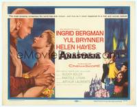 1d072 ANASTASIA TC '56 great romantic close up of Ingrid Bergman & Yul Brynner!