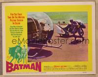 1d179 BATMAN LC #5 '66 great image of Adam West by motorcycle running towards helicopter!