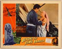 1d004 BEYOND THE TIME BARRIER signed LC #5 '59 by Robert Clark, who's with naked girl in towel!